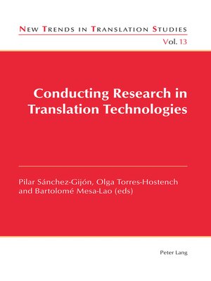 cover image of Conducting Research in Translation Technologies